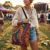 Tote Bag Vibrant Paisley Bohème