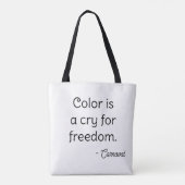 Tote Bag Vibrant pixel portrait in bold tones  (Dos)