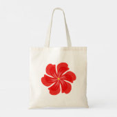 Tote Bag Vibrant Red Petal Bloom - Minimalist Floral Art (Dos)