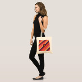 Tote Bag Vibrant Sunset Gradient Abstract Custom Monogram (Devant (modèle))