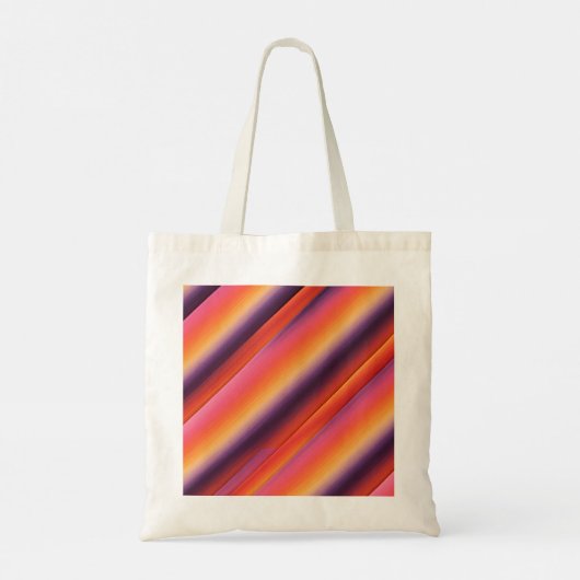 Tote Bag Vibrant Sunset Gradient Abstract Custom Monogram (Dos)