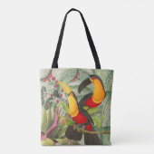 Tote Bag Vibrant Tropical Toucan Birds Art Exotic Jungle (Dos)