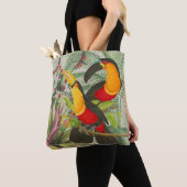 Tote Bag Vibrant Tropical Toucan Birds Art Exotic Jungle (De près)