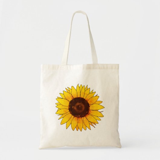 Tote Bag Vibrant Yellow Sunflower Bloom (Devant)