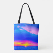 Tote Bag Vibration au coucher du soleil (Dos)