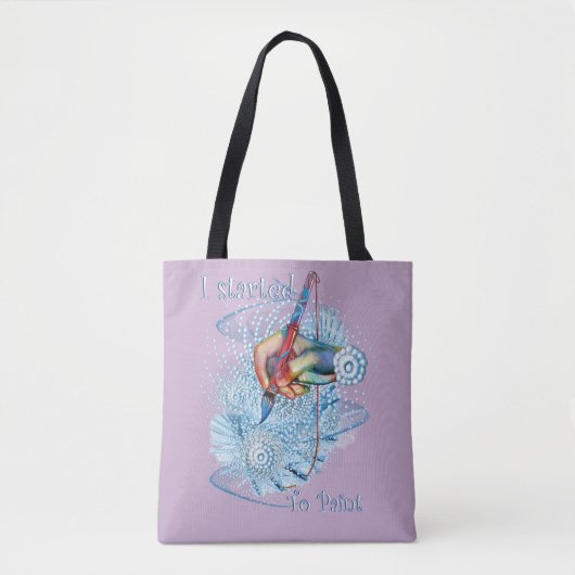 Tote Bag Vibration rose Abstraite (Devant)