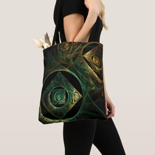 Tote Bag Vibrations magiques Art Abstrait (De près)