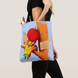 Tote Bag Victorian carte de commerce tomate chef femme