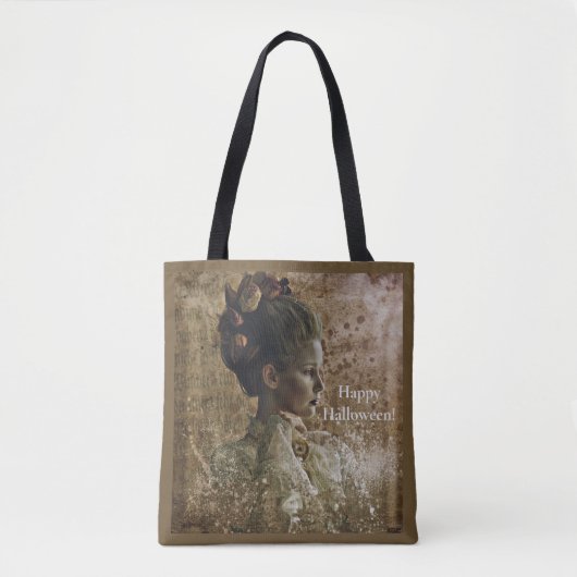 Tote Bag Victorian Ghost Lady in Waiting (Devant)