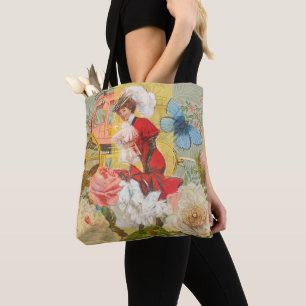 Tote Bag Victorian Lady Woman Fun Carriage