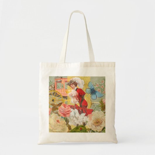 Tote Bag Victorian Lady Woman Fun Carriage (Devant)