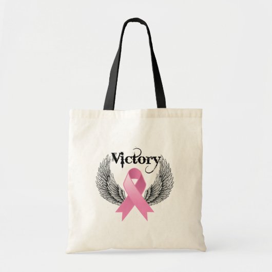 Tote Bag Victory Wings Cancer du sein (Devant)