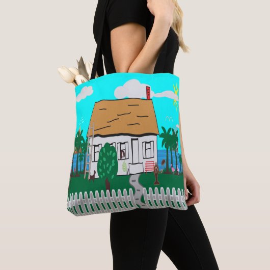 Tote Bag Vie À La Plage (De près)