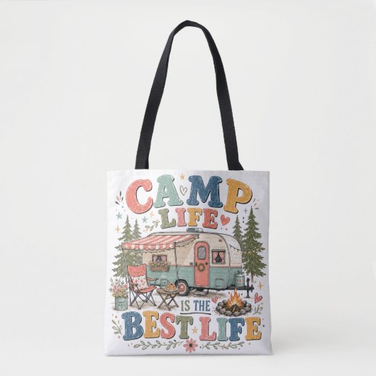 Tote Bag Vie de camping (Devant)