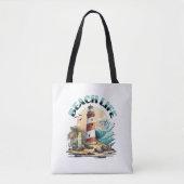 Tote Bag Vie de plage personnalisée (Devant)