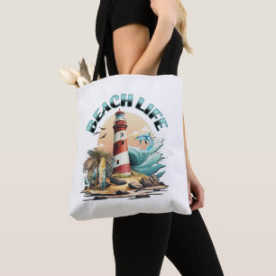 Tote Bag Vie de plage personnalisée