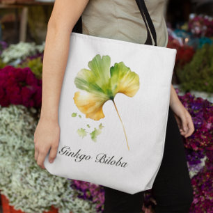 Tote Bag Vie de plantes : Ginkgo Biloba personnalisable