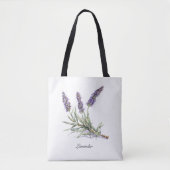 Tote Bag Vie de plantes : Lavande, personnalisable (Devant)