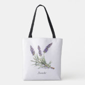 Tote Bag Vie de plantes : Lavande, personnalisable (Dos)