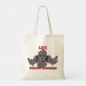 Tote Bag Vie derrière les Barreds (Plymouth Barred Rock Hen (Dos)