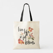 Tote Bag Vie En Pleine Fleur Citation Inspirante (Dos)