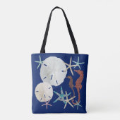 Tote Bag Vie marine monogramme bleu marine (Dos)