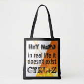 Tote Bag Vie réelle il n'y a pas d'annulation, version nerd (Devant)