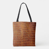 Tote Bag Vieil brun cuir animal texture (Dos)