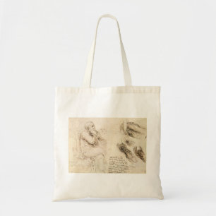 Tote Bag Vieil Homme et Esquisse d'eau de Léonard de Vinci