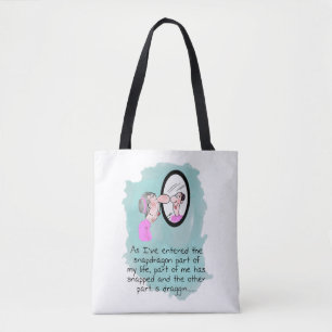 Tote Bag Vieille Femme drôle dans le regard Fourre-tout