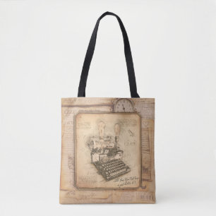 Tote Bag Vieille machine à écrire Vintage. Auteur / Écrivai