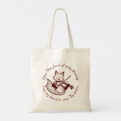 Tote Bag Viens Fount ~ Tune My Heart Copper Fox (Dos)