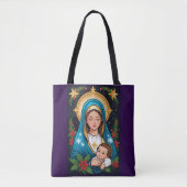 Tote Bag Vierge catholique chrétienne Marie Noël (Devant)