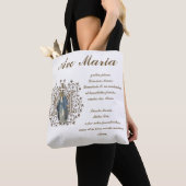 Tote Bag Vierge catholique Marie Ave Maria en latin (De près)