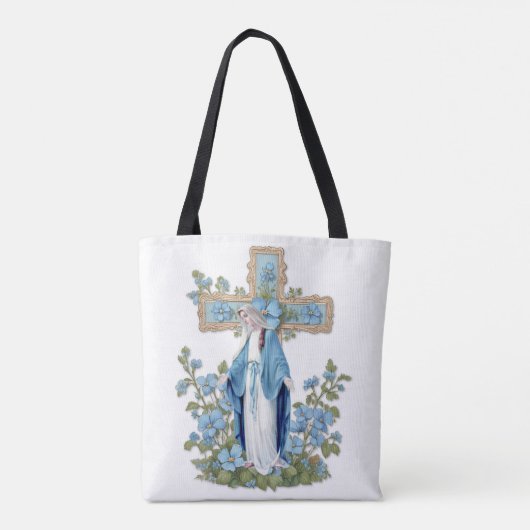Tote Bag Vierge catholique Marie Ave Maria en latin (Dos)