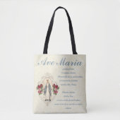 Tote Bag Vierge catholique Marie Ave Maria en latin (Devant)