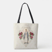 Tote Bag Vierge catholique Marie Ave Maria en latin (Dos)
