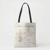 Tote Bag Vierge catholique Marie Ave Maria en latin (Devant)