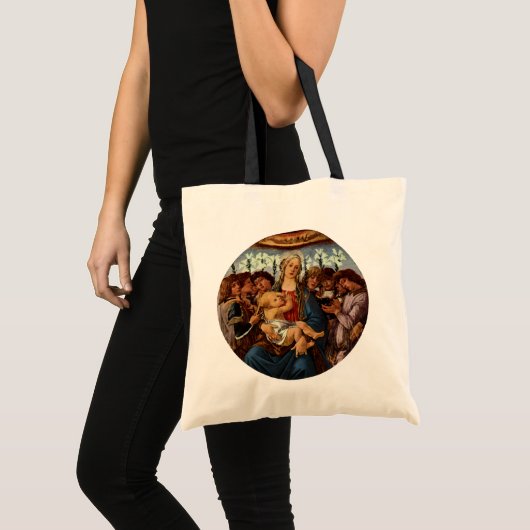 Tote Bag Vierge et enfant avec huit anges par Botticelli (Devant (produit))