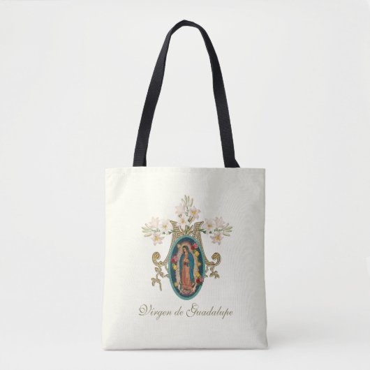 Tote Bag Vierge religieuse Marie Croix mariale Guadalupe (Devant)