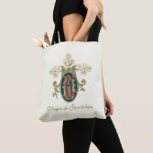 Tote Bag Vierge religieuse Marie Croix mariale Guadalupe (De près)