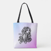 Tote Bag Vierge Vierge Zodiaque Violet (Dos)
