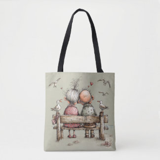 Tote Bag Vieux amour au bord de la mer.