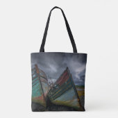 Tote Bag Vieux bateaux de pêche (Dos)