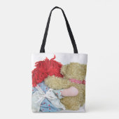 Tote Bag vieux chiffon avec ours en peluche (Dos)