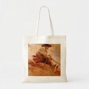 Tote Bag Vieux Cowboys, Le Chariot de minerai par NC Wyeth