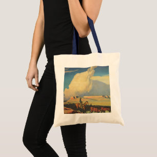Tote Bag Vieux Cowboys, Open Range par Maynard Dixon