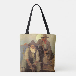 Tote Bag Vieux Cowboys, The Pay Stage par NC Wyeth