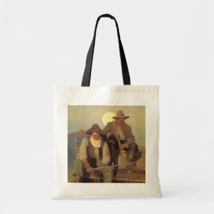 Tote Bag Vieux Cowboys, The Pay Stage par NC Wyeth