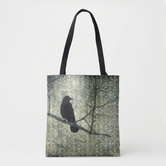 Tote Bag Vieux Damas Vertes Et Crow (Devant)
